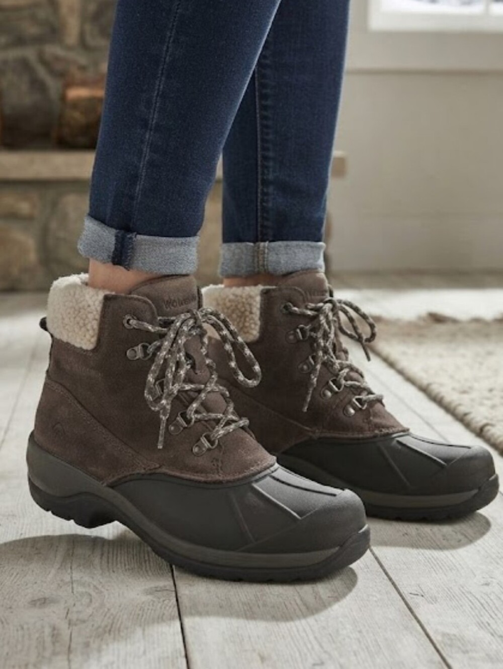 Wolverine Women 200g Waterproof Suede Winter Duck Boots Shoes Sz 7.5W
